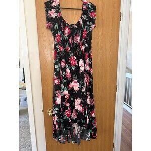 Torrid Black Floral Empire Waist Dress sz 2 (18/20)
